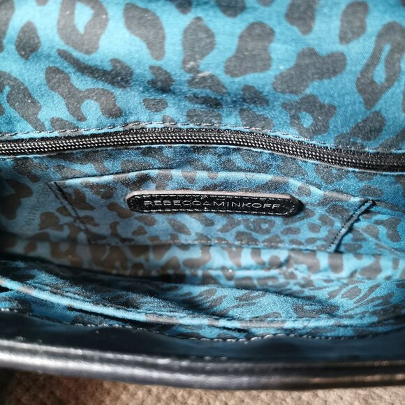 Black/Silver Quilted/Studded Crossbody/Shoulder Bag EUC #254 - Picture 8 of 16